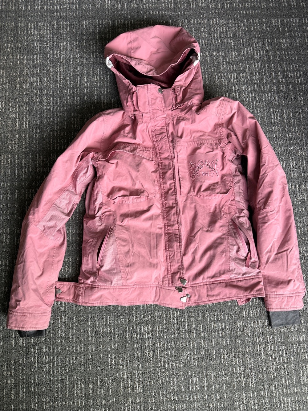 Helly Hansen Rose Pink Hooded Ski Jacket Sz. M